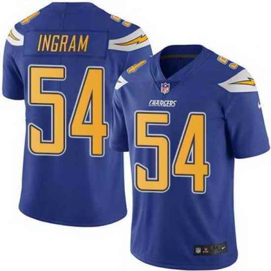 Nike Chargers #54 Melvin Ingram Electric Blue Mens Stitched NFL Limited Rush Jersey